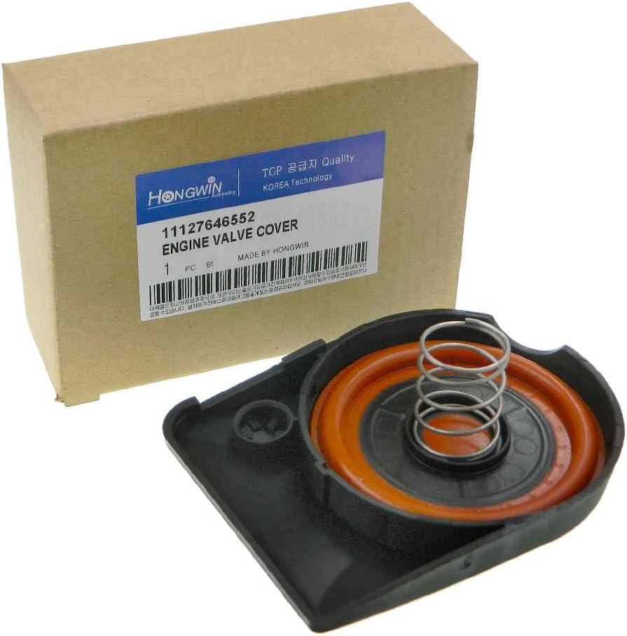 HWATPS 11127646552 11127603390 PCV Valve Cover Valve Cap With Membrane Compatible with Mini Cooper N13 N18 R55 R56 R57 R58 R59 9818425480