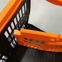 VEVOR Plastic Collapsible Storage Basket, 45L 3 Packs, Folding Stackable Storage Containers/Bins with Handles, Large Heavy Duty Containers for Clothes, Toys, Books, Snack, Shoes and Grocery Organizing (45L-Orange&Black)