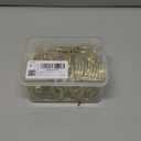 Hotop 30 Pcs Metal Drapery Curtain Rings 0.98/1.26/1.65 inch Interior Diameter and 30 Pcs Hanging Curtain Drapery Pin Hooks for Window Door Shower(Gold,42 mm)