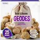 Dan&Darci Break Your Own Geodes - Hollow White Moroccan 1" - 2.5" Large, Medium, Small Geode for Kids - Science Kits for Kid Ages 8-12, 8-10, 12-14 Age - Discovery Toys Gifts