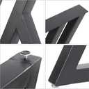 Table Legs Metal 2 PCS, Black Steel Table Legs 28" H x 24" W, Heavy Duty and Stable for DIY Tables, Desks, and Bench
