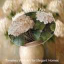 vineolect White Hydrangea Gold Framed Wall Art Vintage Floral Painting Floral Wall Art Cottagecore Nature Picture Shelf Decor Aesthetic Artwork Wall Decor for Living Room Bedroom Kitchen Bathroom 16''x24''