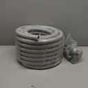 3/4inch 50ft Liquid-Tight Conduit and Connector Kit,Flexible Non-Metallic Liquid Tight Electrical Conduit Kit with 5 Straight and 3 90-Degree Connector Fittings,3/4 in. Dia