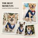 AVERYDAY 2 Pcs Dog Tuxedo & Bandana Set, Dog Suit Costume with Bowtie for Wedding Outfit, Pet Tux Harness with Leash Ring for Party Birthday Christmas, Formal Wear Large Breed