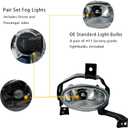 2pcs Fog Lights Compatible With 2010 2011 Honda CRV Fog Lamps with Wiring Harness and Switch H11 12V 55W Clear Lens Left Driver and Right Passenger Side