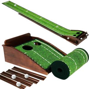 Dachenus Putting Green Indoor Mat Outdoor Golf Putting Mat with Automatic Ball Return - Ideal for Home, Office, and Outdoor Use, 12 inches x [length]"