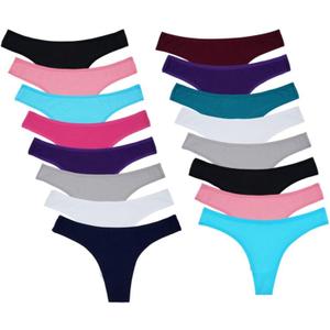 Sunm Boutique Cotton Thongs for Women, No Show Underwear for Women Pack, Sexy Low Rise Ladies Panties (16 Pck - Multicolor) Sunm Boutique Cotton Thongs for Women, No Show Underwear for Women Pack, Sexy Low Rise Ladies Panties (16 Pck - Multicolor)