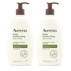 Aveeno Active Naturals Daily Moisturizing Lotion, 18-Ounce Pump (Pack of 2)