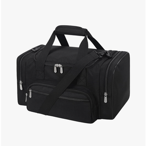 Small Duffel Bag 17 inch Carry On Weekender Bag for Travel Gym Sport (17x10x9 in) - Black