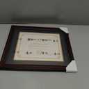 GraduationMall 8.5x11 Diploma Frame with Black over Gold Mat or Display 11x14 Document without Mat, UV Protection Acrylic, Mahogany with Gold Beads