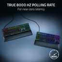 Razer Huntsman V2 Optical Gaming Keyboard: Fast Clicky Optical Switches w/Quick Keystrokes & 8000Hz Polling Rate - Doubleshot PBT Keycaps - Dedicated Media Keys & Dial - Ergonomic Wrist Rest