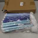 Baquler 24 Pcs 11'' Blue Flameless Taper Candles Battery Operated Candles LED Plastic Gradient Flickering Candlesticks for Wedding Church Dinner Home Christmas Party Decor