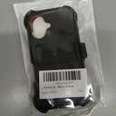 for Defender Phone Case iPhone 16 Case with Belt Clip, for Shockproof iPhone 16 Case Rugged, 2 Layers of Sturdy for iPhone16 Cases Heavy Duty, Military-Grade Cover for iPhone 16Case Black & Orange