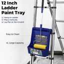 15pcs Paint Roller Kit - 12" Ladder Paint Tray, 9" Extendable Paint Roller (18-36 Inch), 4" 2" Mini Roller Frame with Microfiber Covers, Large Paint Kit for Painting Walls, Ceilings, Floors
