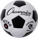 Champion Sports Retro Soccer Ball (Size 4, Black/White)