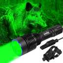 UC20 Green Hunting Light Flashlight kit,1586 Yards Green LED Weapon Light, 2000 High Lumens, Picatinny Mount, Pressure Switch, Long Distance Night Hunting Gifts for Men