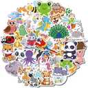 3 x 100 PCS Water Bottle Stickers for Kids Removable Waterproof Decals Cute Cartoon Animal & Unicorn Designs Easy to Peel/Reposition Ideal for Water Bottles Laptops Lunch Boxes