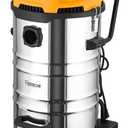 Hoteche 20 Gallon Wet Dry Vacuum Cleaner, Industrial Shop Vac with 5-Piece Accessories, Dual-Motor, Metal Tank, for Garage, Workshop, Basement Flood Cleanup