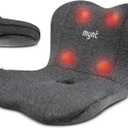 Mynt Lower Back Acupressure Massager, Lumbar Hip Rolling Massage Seat Cushion with Heat, Foldable Ergonomic Support Cushion with Shiatsu Massage Help Improve Sitting Posture