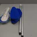 Qaestfy Shower Bathtub Tub Tile Scrubber Cleaning Brush with 51'' Handle, 5 Non-Scratch Scouring Pads, Adjustable Long Handled Scrub Brush for Cleaning Shower Bathroom Vessel Sinks Toilet Wall Floor