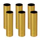 RDEXP 10cm/3.94inch Long 2.5cm/0.98inch Dia Double Line Chandelier Light Cover Sleeves Socket Candelabra Base Suitable for E14 Lamp Holder Set of 6
