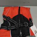 ASENKU Reflective Dog Coat with Built-in Harness, Windproof Fleece-Lined Dog Jacket for Small, Medium, Large Dogs, Warm Winter Vest with Turtleneck & Zipper (Red L)