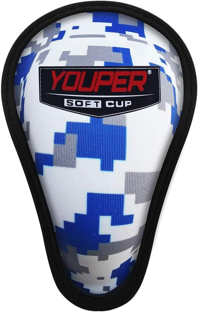 Youper Boys Youth Soft Foam Protective Athletic Cup (Ages 7-12), Kid Athletic Cup for Baseball, T-Ball, Football (Ocean Camo (1-Pack))