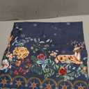 Maison d' Hermine Table Cloth Rectangle Table 100% Cotton 60 x 90 Inches Fall Tablecloth Reusable Everyday Use for Thanksgiving Christmas Decorations Dining Farmhouse Party (Christmas Joy)