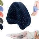 Hip Alignment Pillow,Leg Alignment Pillow,for Side Sleepers Hip Pain (Dark Blue)