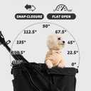 797Audio Dog Stroller for Small Medium Dogs,Pet Stroller for Cats Puppy Up to 121lbs,Foldable,One Click Folding,4 Wheel Shock Absorption,Adjustable Canopy with Sun Shades,Removable Washable Pad(Black)