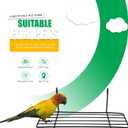  Balacoo Parrot Birdcage Platform Perch with Hanging Hooks - Iron Grid Wall Shelf for Small Pet Birds Bird Cage Accessory Stand for Climbing Resting and Display 9.84X3.93X2.75In