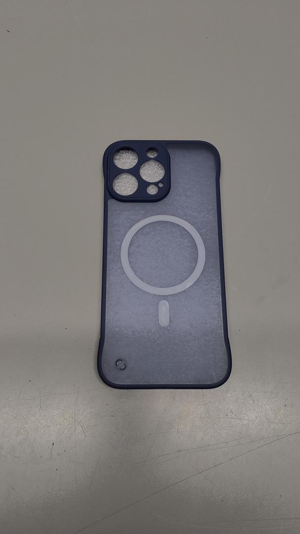 Magnetic Slim Case Fit for iPhone 16 Pro Phone Case Frameless Matte Hard for MagSafe Cover Case with Pull Ring Shockproof Non Slip Rope-Blue