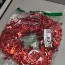 Chuangdi 3 Pcs Valentine Heart Wreaths for Front Door, 14 Inch Valentines Day Decorations with Heart Tinsel Foil Love Hanging Gift for Anniversary Wedding Party Wall Window Mantel Decor (Red)