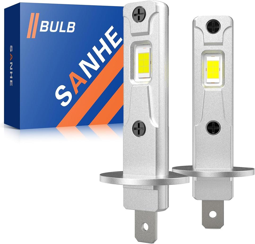 Fog Bulbs,Upgraded 24000LM 600% Super Bright,1:1 Size No Adapter Required H1 Bulb,Plug and Play,6500K Cool White IP67 Waterproof,Pack of 2 (H1)