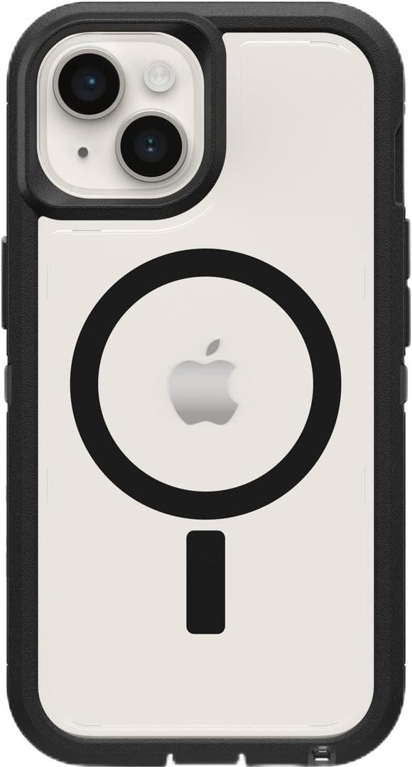 OtterBox iPhone 15 Plus and iPhone 14 Plus Defender Series XT Case - Black, screenless, Rugged, Snaps to MagSafe, Lanyard Attachment