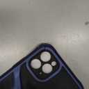 DEERLAMN Case for iPhone 11 Pro Max with Slide Camera Cover+Screen Protector (1 Pack), Rotated Ring Kickstand Military Grade Shockproof Protective Cover 6.5 Inch-Navy Blue