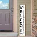 Welcome-ish Sign for Front porch Standing 45"X9" Large Outdoor Welcome Tall Vertical Funny Signs for Home Outside Door Wall Decor (Wood)