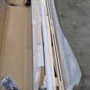 SMARTSTANDARD 28in x 84in Sliding Barn Door with 5ft Barn Door Hardware Kit Included, Unfinished Solid Spruce Wood Door, Assembly Required, DIY, Stainable, Natural