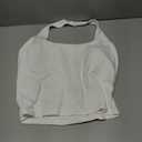 SUUKSESS Women Padded Halter Sports Bra Backless Longline Workout Crop Tank Tops (White, L)