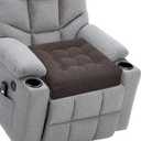 Recliner Cushions for Elderly, 20x20x4 Inch Thick Chair Cushion for Shorter Users Patent Design Soft Tufted Dual Layer Booster Seat Cushions for Seniors Recliner Risers Taupe 1P