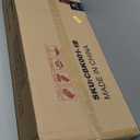 TVU 5-Tier Wooden Book shelf, 65"H  31.5"W  9.9D Bookshelf with Storage, Floor-Standing Display Bookcase, Farmhouse Style Bookshelf with Arched Base, Suitable for Living Room, Study, Office, White