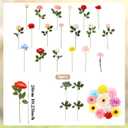 35 Pcs Artificial Wildflower Wall Decor Floral Backdrop Decor Fake Flower Hanging Decorations for Birthday Party Bridal Shower Home Wedding Supplies