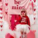 boderier Valentines Day Headband Red Pink Heart Headband Jeweled Crystal Knotted Valentines Lover Party Hair Accessory (Pink-Beaded Rhinestone Heart)