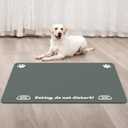 Extra Large Pet Food Mat, 36" x 24", Absorbent Dog Mat for Food and Water, Dog Feeding Mat to Protect Your Floors, Gray
