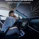 Windshield Sun Shade Umbrella for Dodge Ram 2500/3500 2019-2025 with 10 Inch Wide Sensor. Foldable Umbrella Sunshade with Silver Heat Shield to Keep Cool UDS