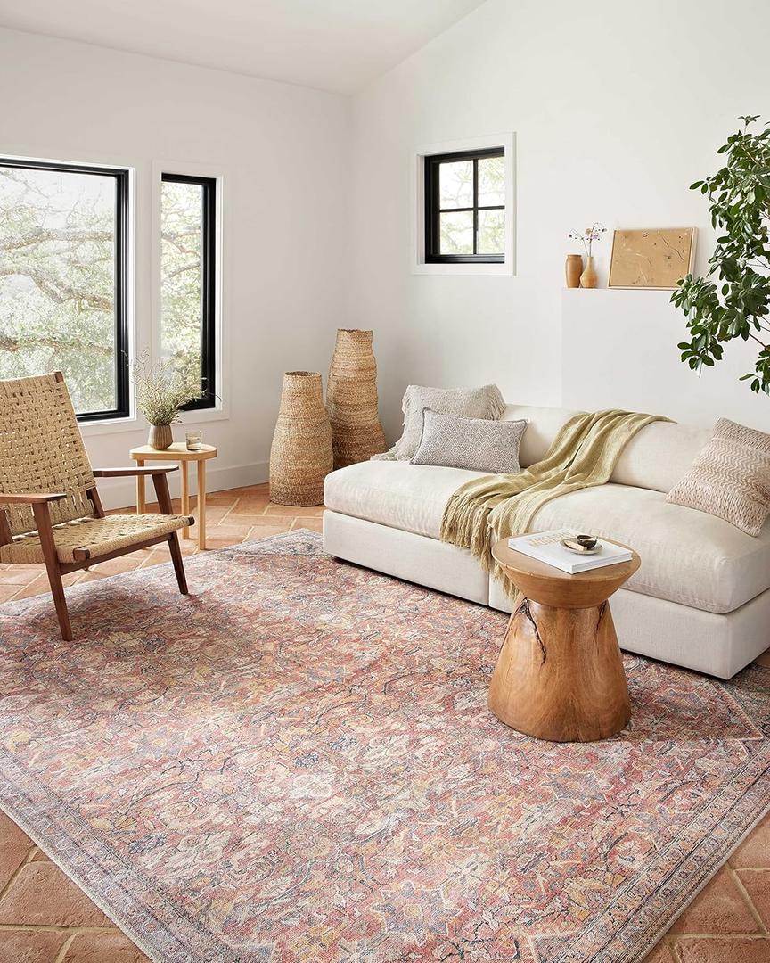Loloi Adrian Collection ADR-02 Rust/Denim 2'-6" x 7'-6", .19" Thick Runner Rug