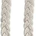 LIFKOME 2pcs Woven Curtain Tieback Rope Delicate Holdbacks for Drapes Natural Curtain Buckle Elegant Design for Home Decor and (Beige)