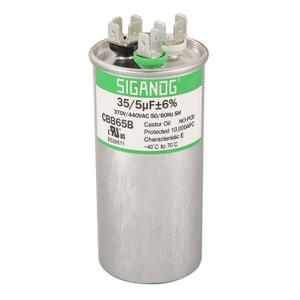 35/5 uF 35+5 MFD 370V or 440V CBB65 Dual Run Start Round Capacitor 35 5 uF MFD 370 440 Volt VAC for Condenser Straight Cool or Heat Pump Air Conditioner