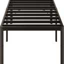 Yicensen 22 Inch High Twin Bed Frames with Rounded Corner Legs, Heavy Duty Metal Twin Size Platform Bed Frame No Box Spring Needed, Easy Assembly, Noise Free, Black