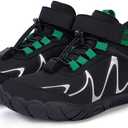 Kids Hiking Boots, Toddler Hiking Shoes Boys Girls Non-Slip Anti Collision Athletic Trekking Walking Boots for Little Kid/Big Kid (Black)
